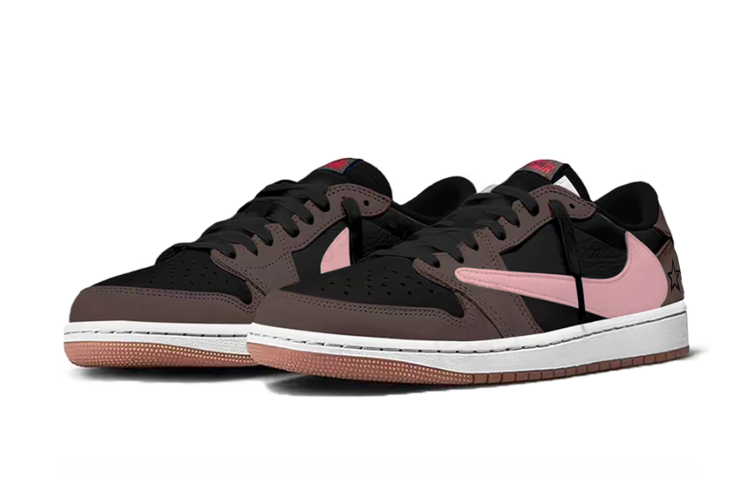 Jordan Кроссовки Travis Scott X Air 1 Vintage для баскетбола, унисекс, низкие, черный — фото 4