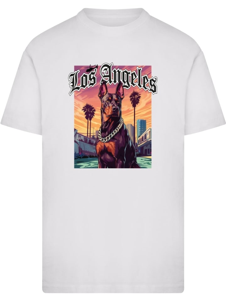 

Футболка Los Angeles Dog Tee белого цвета Mister Tee