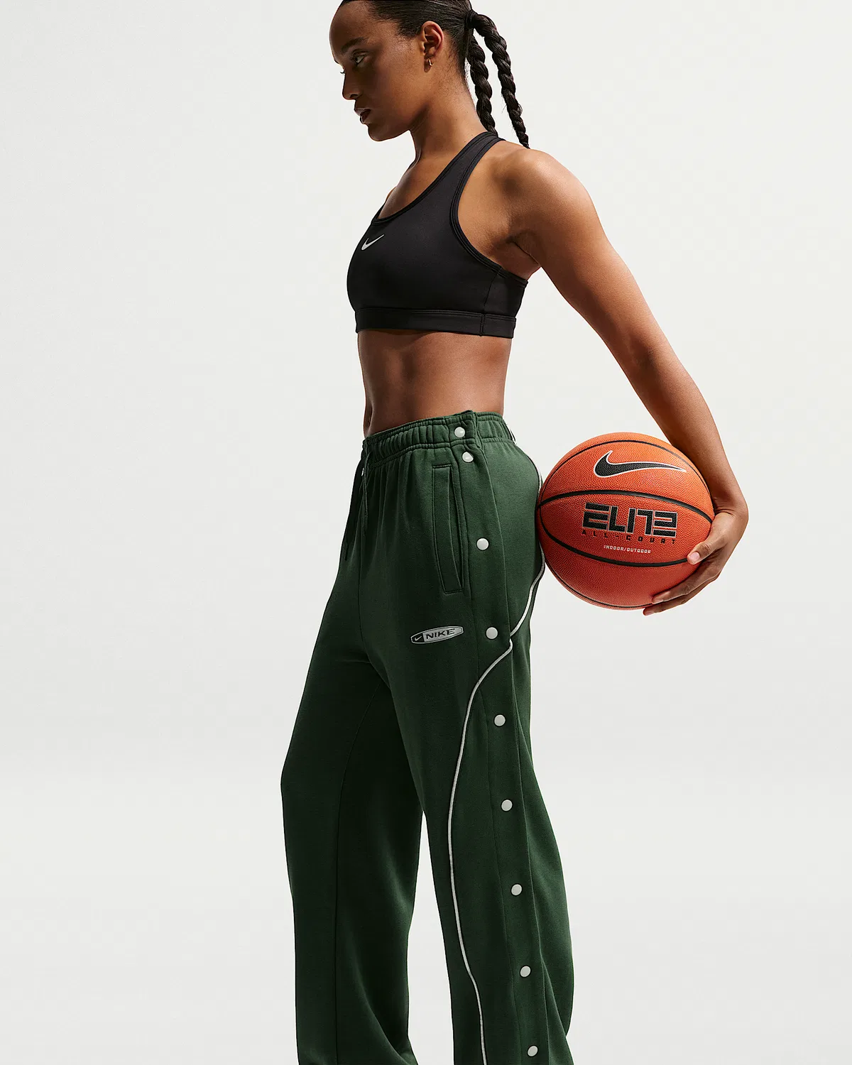 Женские флисовые штаны Nike Tearaway, Fir/Light Silver — фото 4
