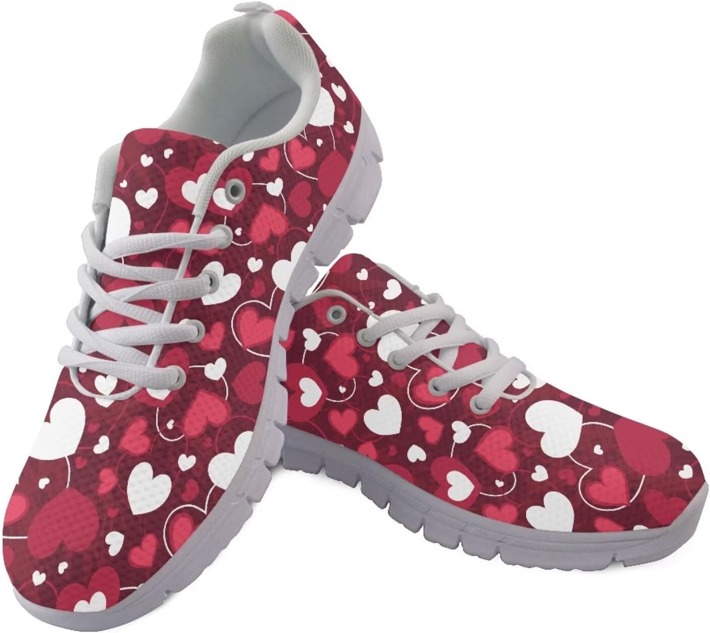 

Легкие кроссовки POLERO для женщин, повседневные дышащие сетчатые кроссовки для бега и тренировок, простые, с ярким рисунком панд, бордовый