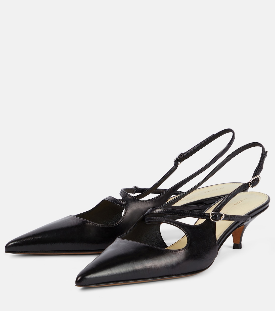 Туфли-лодочки из кожи Slash с открытой пяткой Proenza Schouler, черный — фото 4