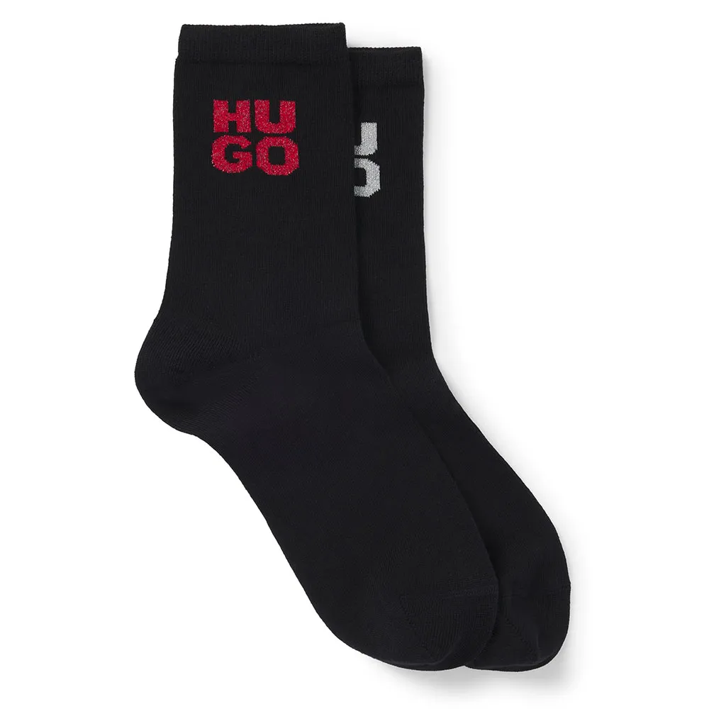 

Носки HUGO Gift Shine 2 pairs, черный