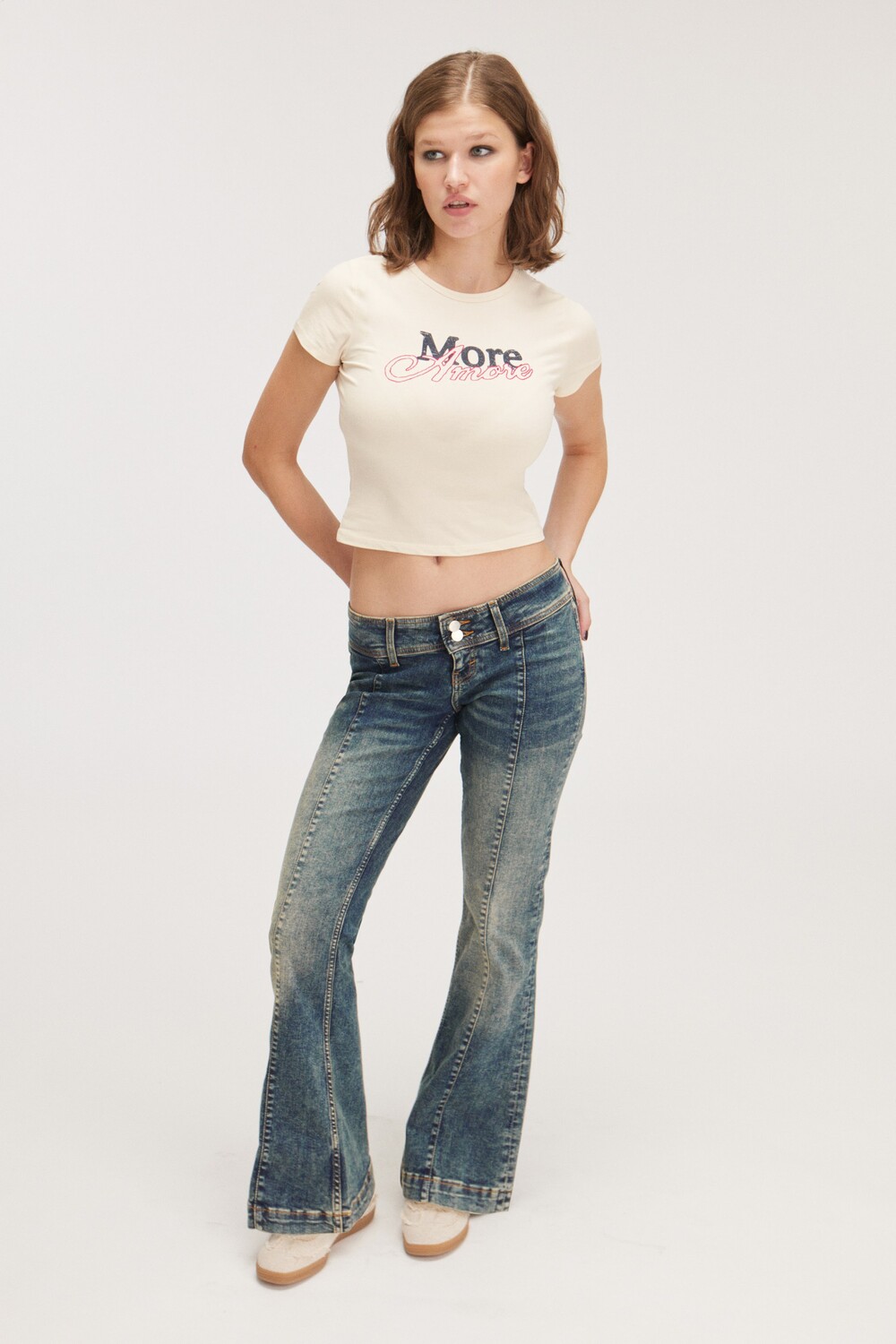 

Джинсы с заниженной талией Nicole Monki, синий