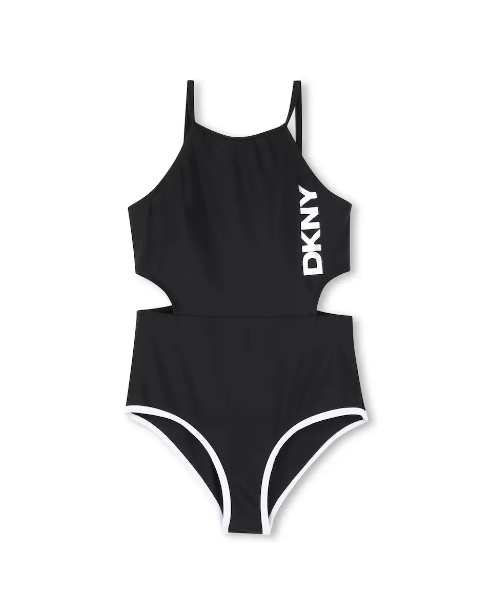 

Девичий купальник черного цвета с рукавами на бретелях DKNY, чёрный