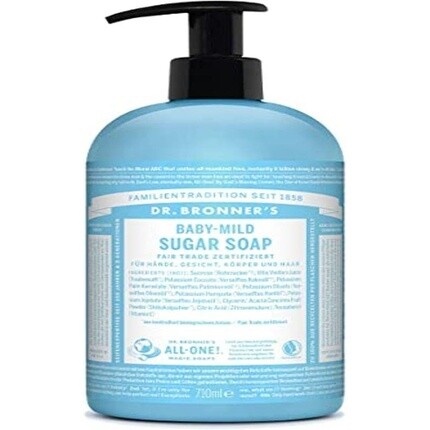 

Органическое сахарное мыло Baby Mild 710 мл, черное, нейтральное, Dr. Bronner'S