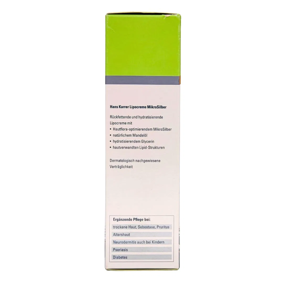 Интенсивный крем для сухой кожи Hans Karrer Lipocreme Microsilver, 3 x 200 мл Pharma Perle, 3 X 200 Ml — фото 3