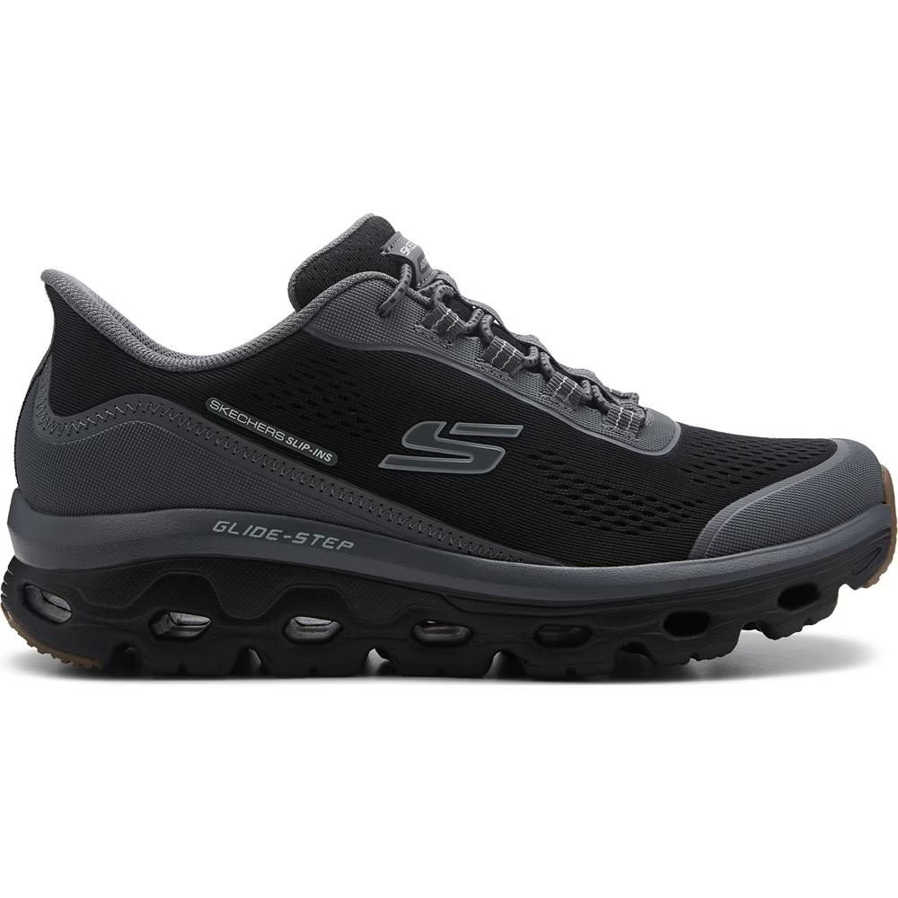 Кроссовки на широкой подошве Skechers Slip-Ins glide-step, серый/черный/коричневый — фото 2