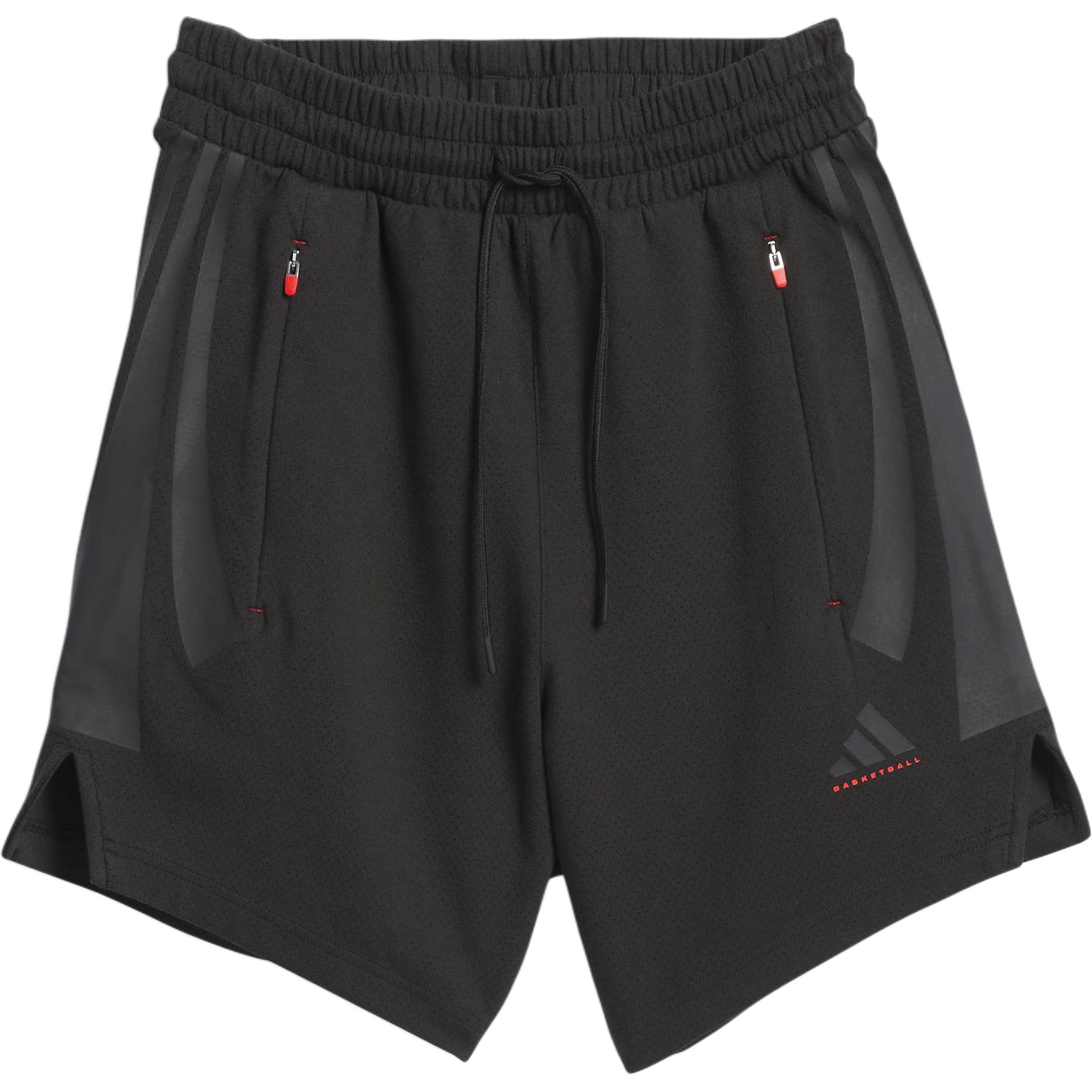 Бесплатная доставка с баскетбольными шортами Spacer Unisex Adidas, черные — фото 2
