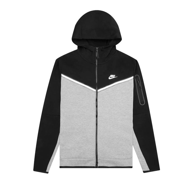 

Худи Nike Sportswear Tech Fleece Windrunner Full Zip Hoodie Multicolor Black Grey, разноцветный