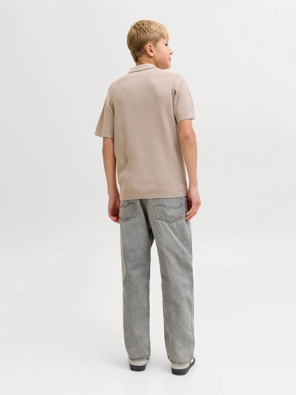 Джинсы свободного кроя, деним, JACK & JONES Junior, серый деним — фото 4