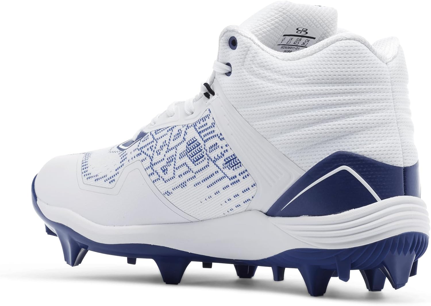 Бутсы Boombah Viper Pureknit для мужчин с формованной средней подошвой - Status - несколько цветовых вариантов - несколько размеров, белый/синий — фото 2