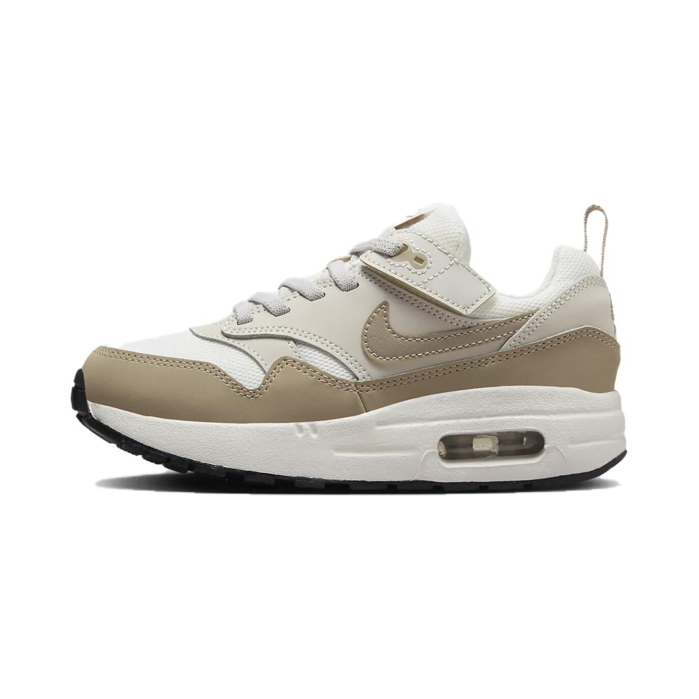 

Кроссовки Nike Air Max 1 Kids Lifestyle Shoes PS Low-top White/Brown, коричневый