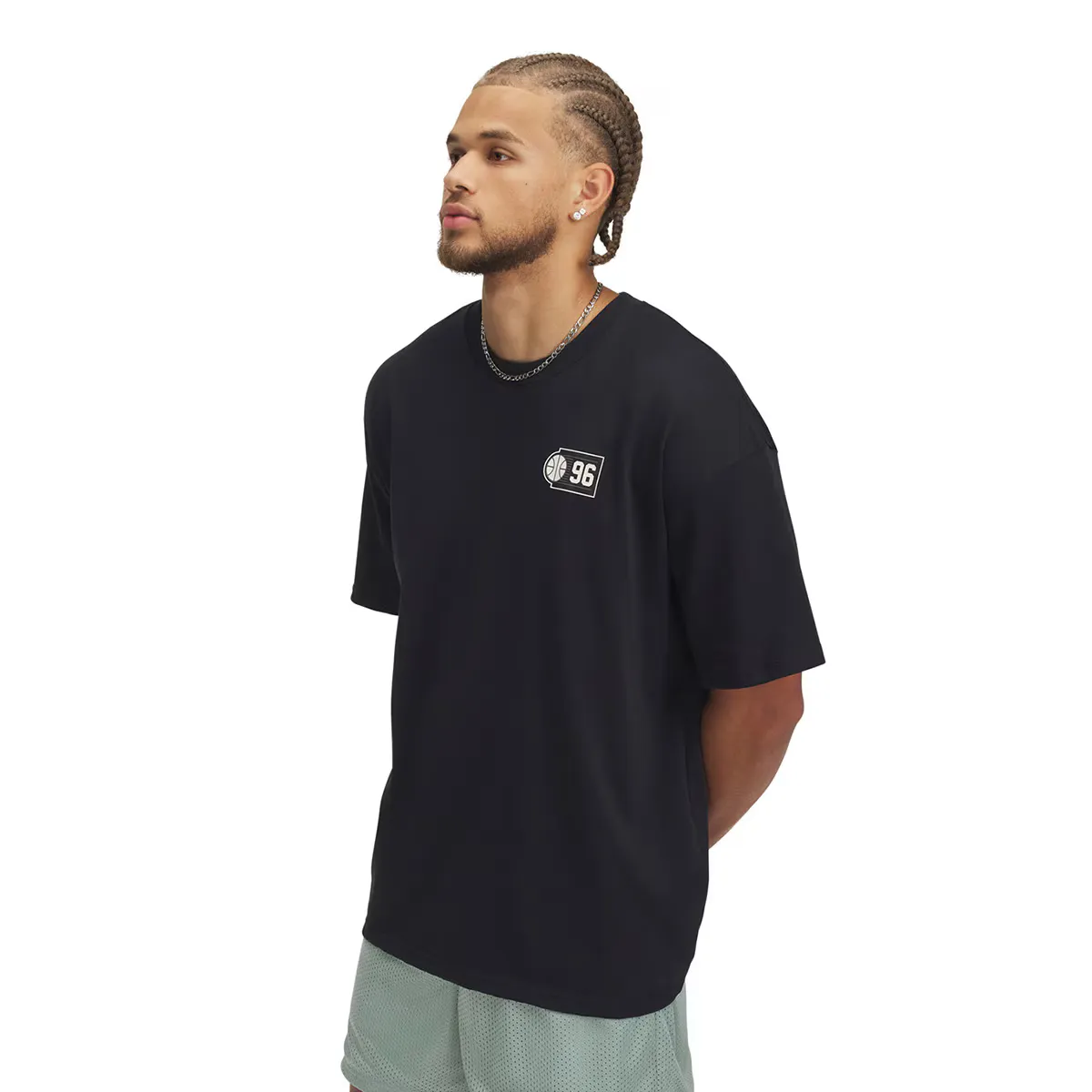 

Мужская футболка UA M HWT Hoops Courtside SS Under Armour, чёрный