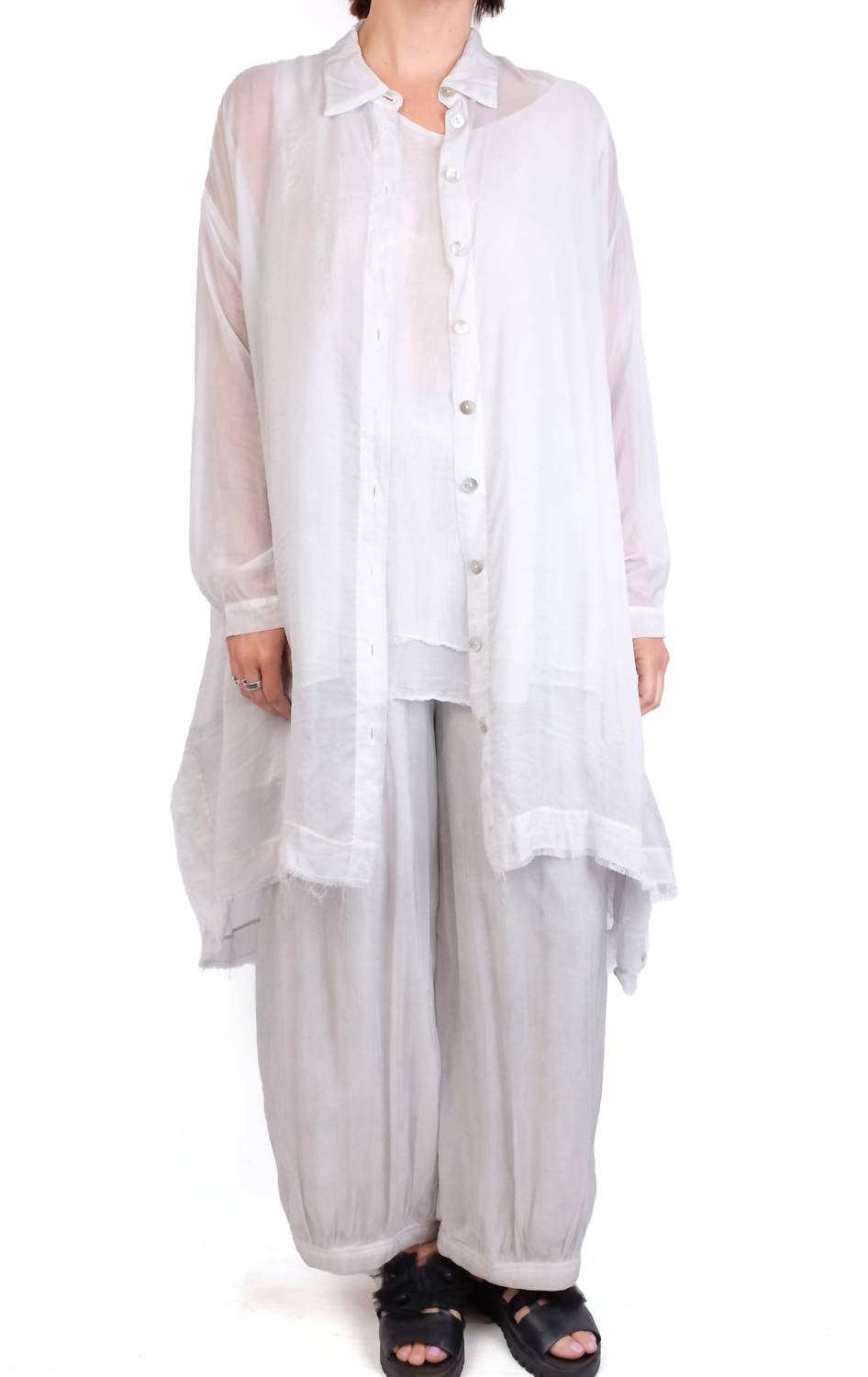 

Харемские брюки с эластичной резинкой в ледяном оттенке Baci, Ice