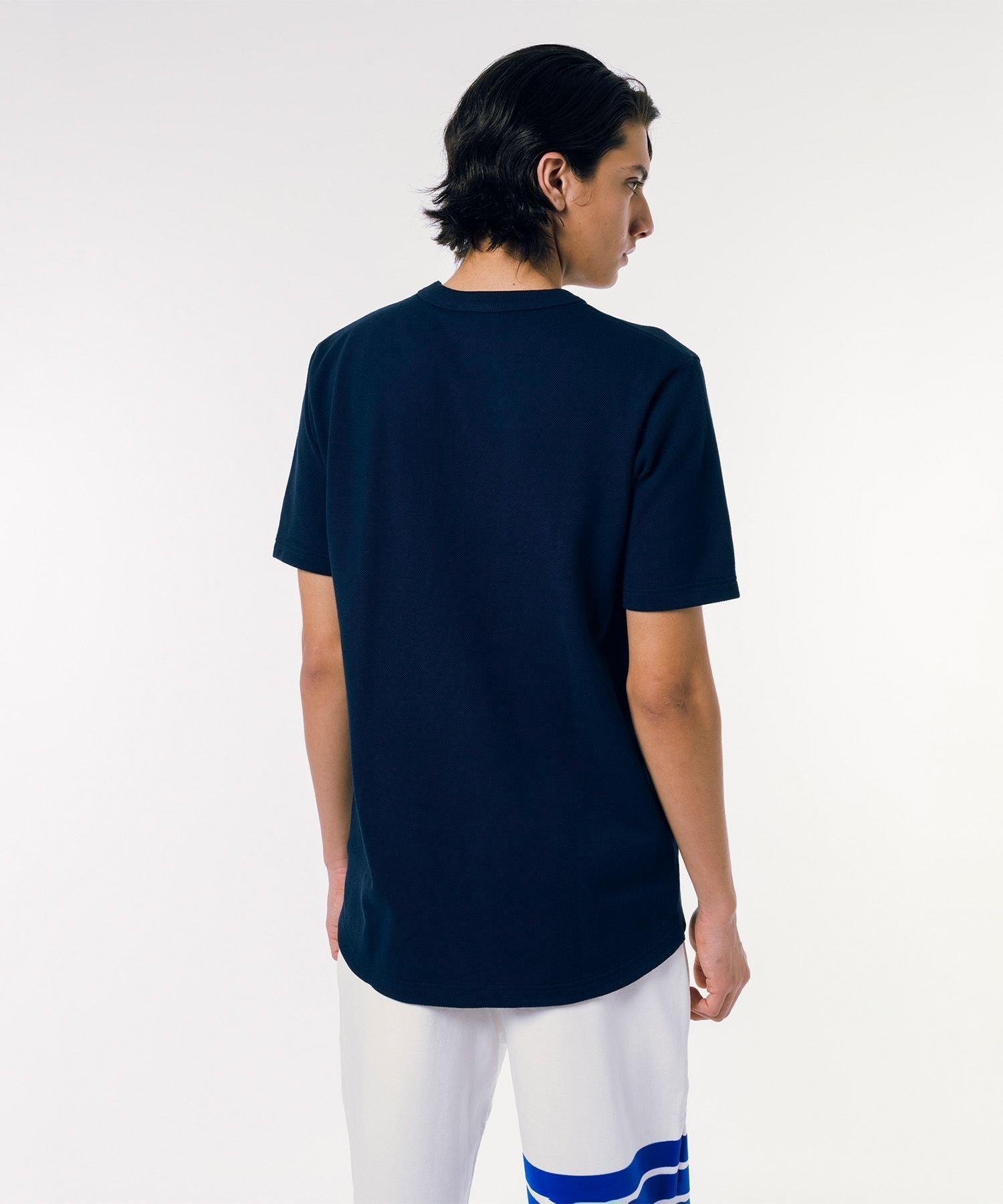 Футболка с короткими рукавами из ткани пике с карманом LACOSTE, Navy — фото 2