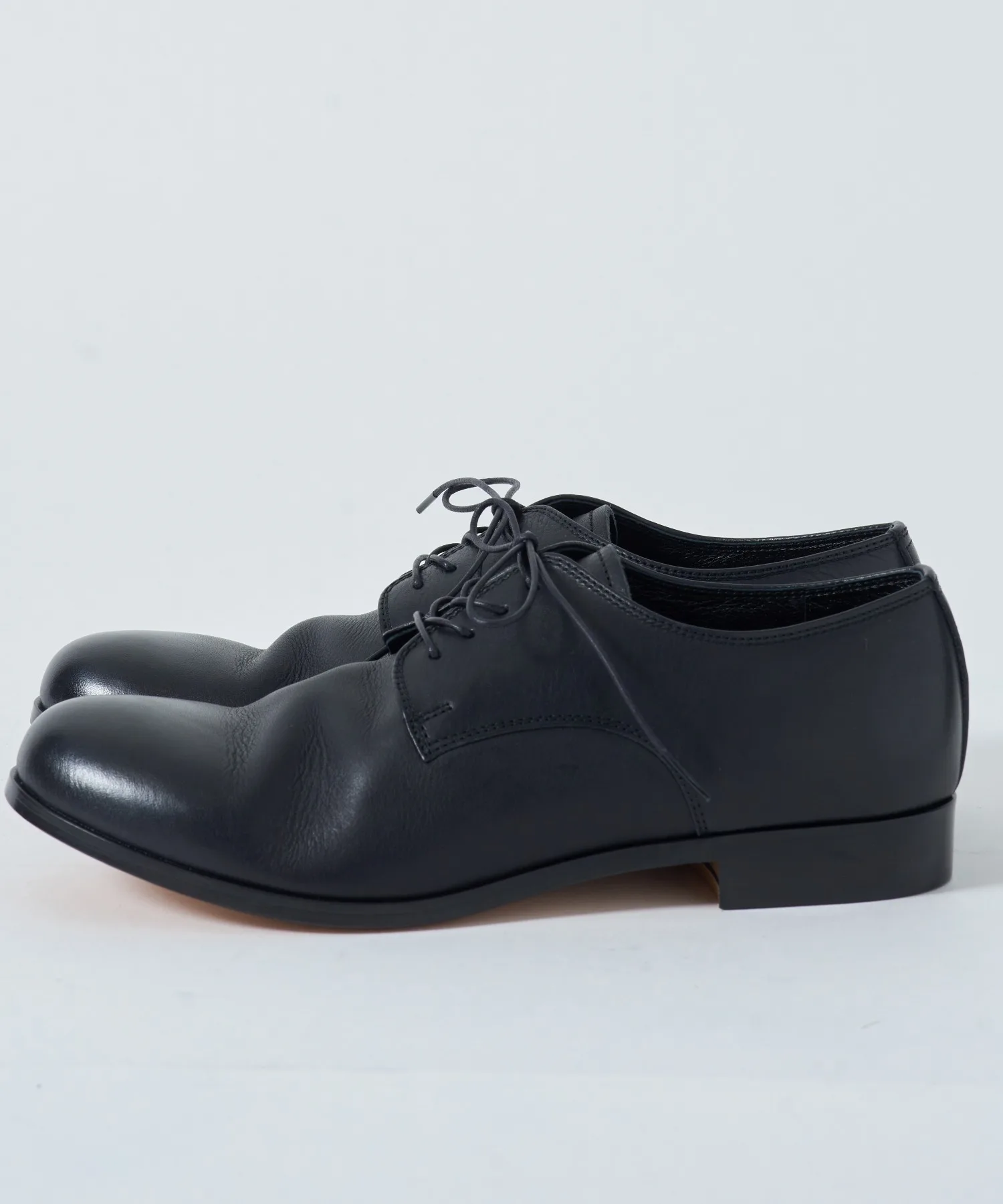 Мужские кожаные туфли DERBY PLAIN TOE PADRONE MUSEUM коричневые — фото 4