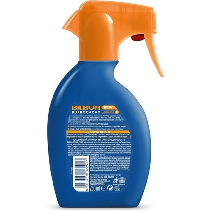 Bilboa Burrocacao Sun Spray Trigger SPF 30 Высокий солнцезащитный крем для чувствительной кожи с витамином С Увлажняет Питает и защищает без алкоголя Дерматологически протестировано 250 мл — фото 2