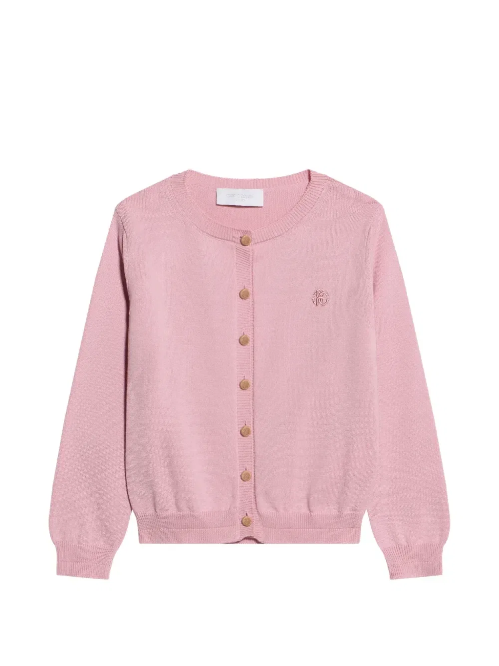 Кардиган с вышитым логотипом Roberto Cavalli Junior, розовый