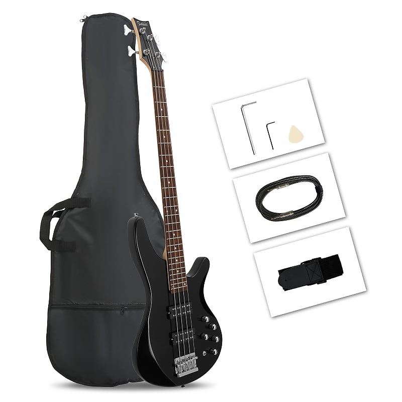 

Басс гитара Glarry Black GIB 4 String Bass Guitar Full Size HH Pickup