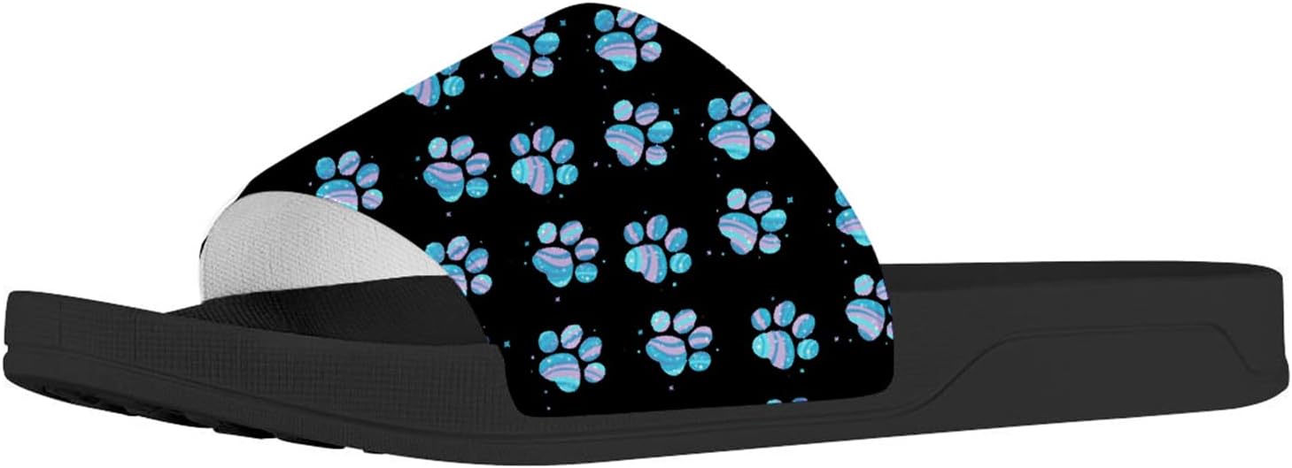 

Мужские и женские слайд-сандалии Forchrinse с ямайским флагом, для дома и улицы, легкие мягкие шлепанцы для душа, Tie Dye Dog Paw Print