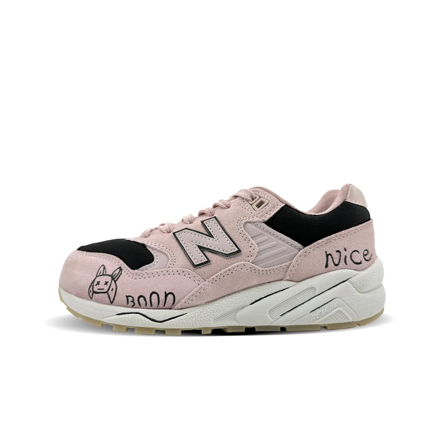 

Кроссовки женские NB 580 с низким верхом, черные/розовые New Balance