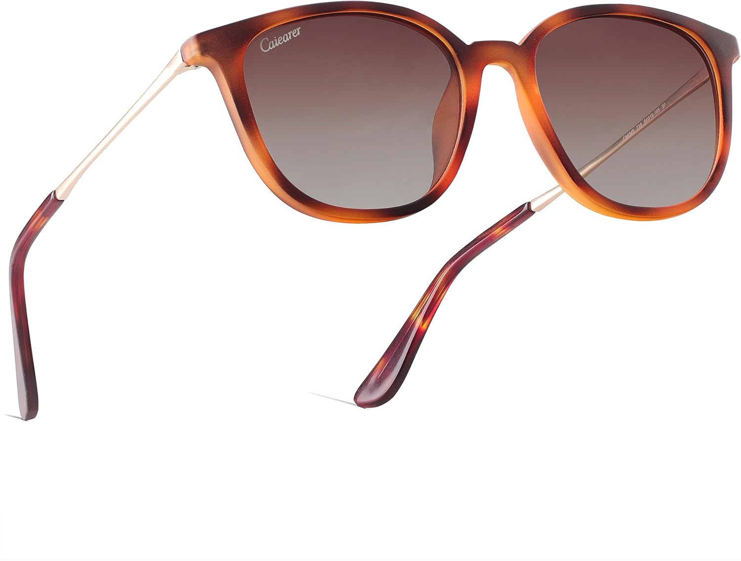 

Поляризованные классические круглые солнцезащитные очки с оправой TR90 и пластиковыми линзами для мужчин и женщин, 100% защита от УФ-излучения UV400 Caiearer, Brown Gradient Lenses/Tortoise Frame