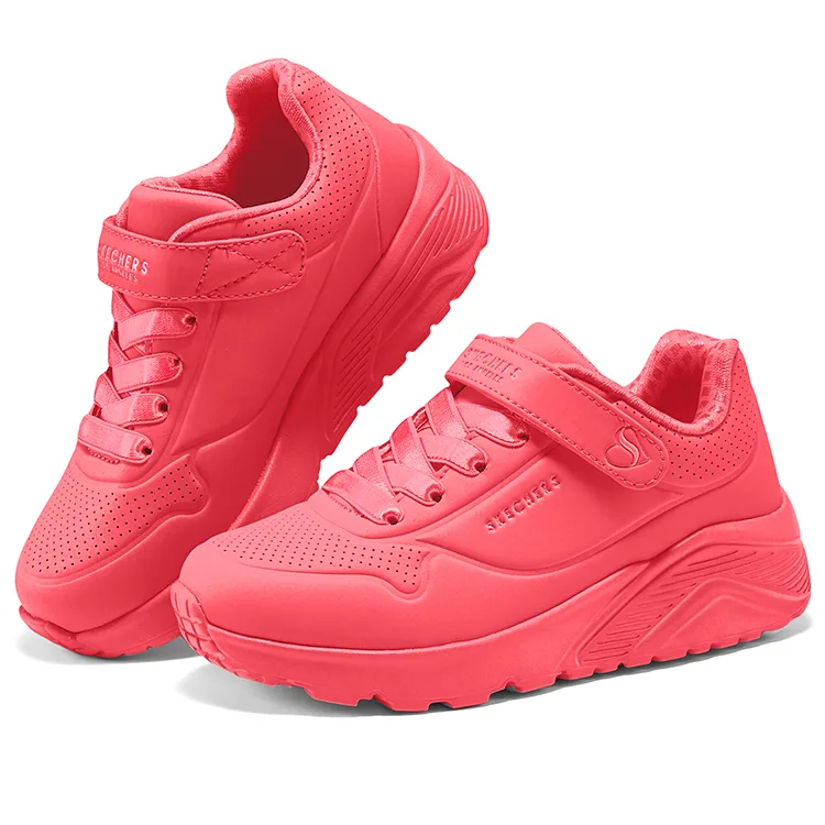 Skechers Kids Детские повседневные кроссовки Neon Pink Kids с противоскользящей и износостойкой подошвой — фото 4