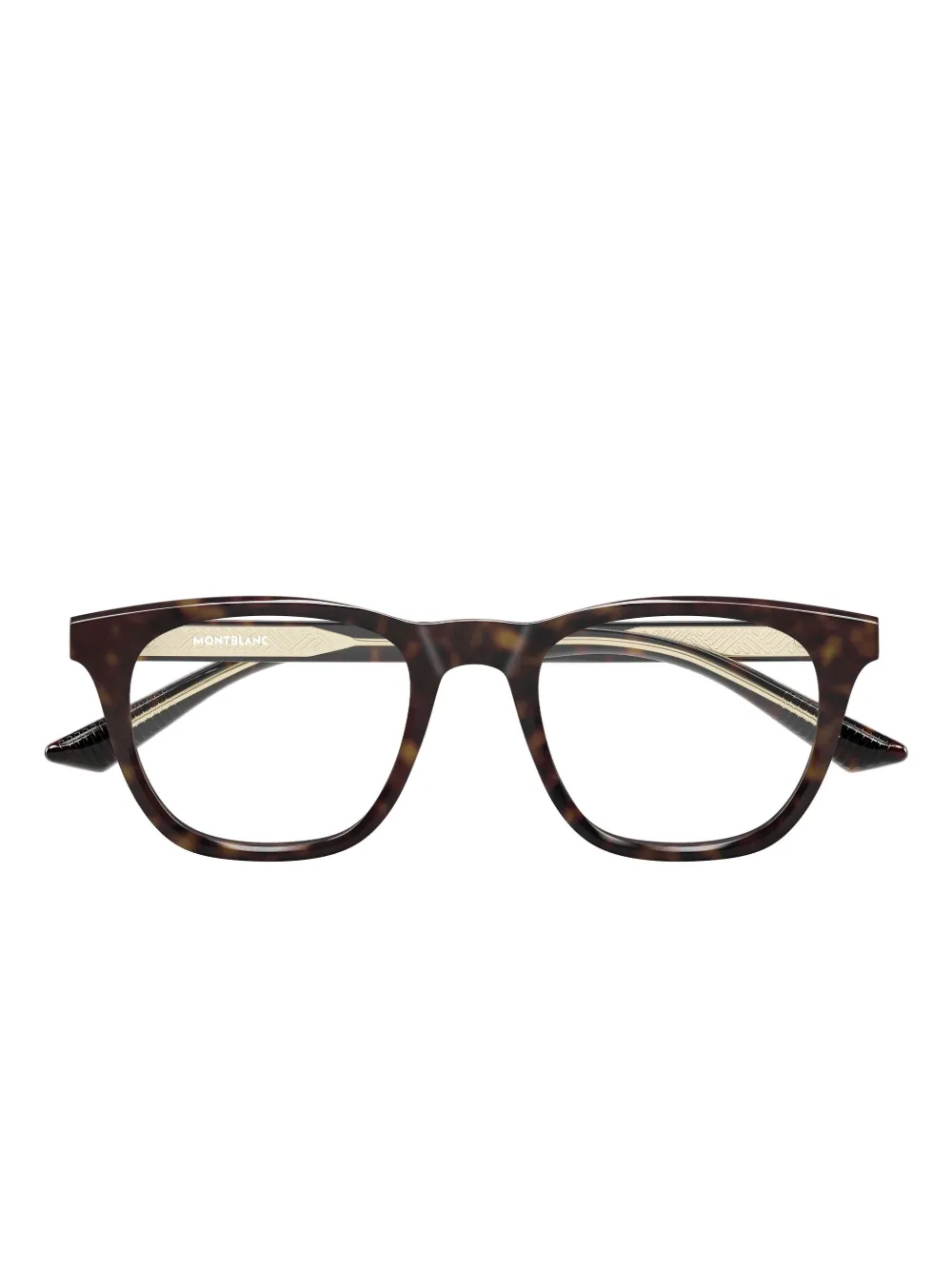 

Очки в геометричной оправе Montblanc, коричневый