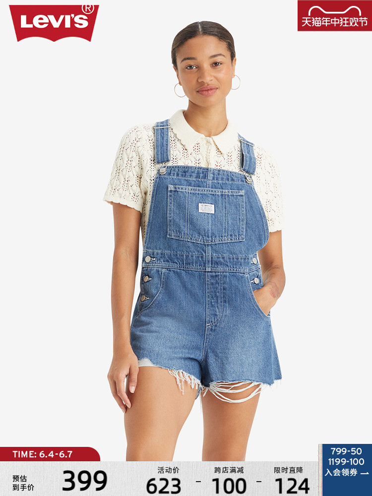 

Шорты джинсовые Levi's женские, синий