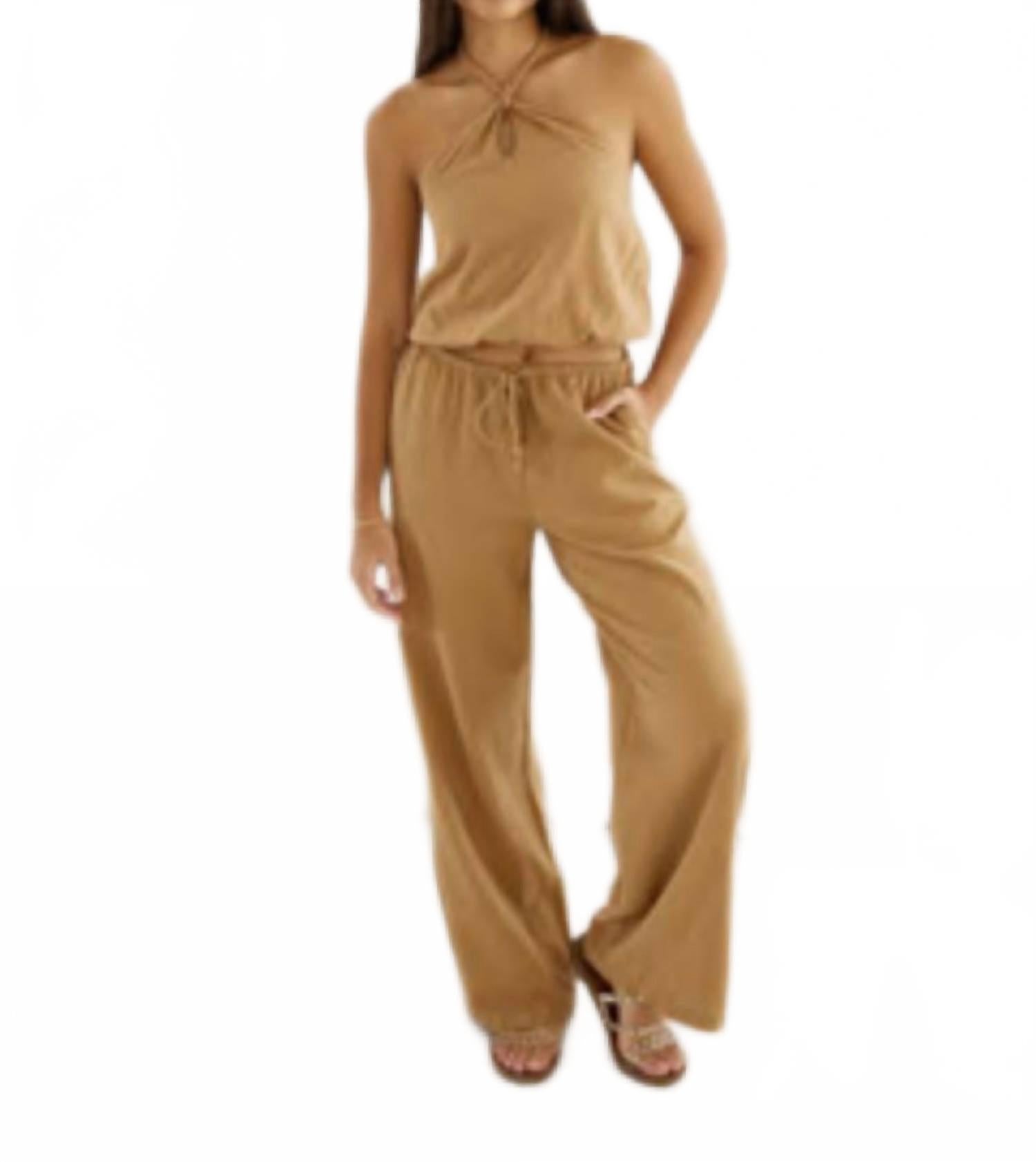 

Топ с бретелькой через шею цвета мокко Blanco BY NATURE, мокко