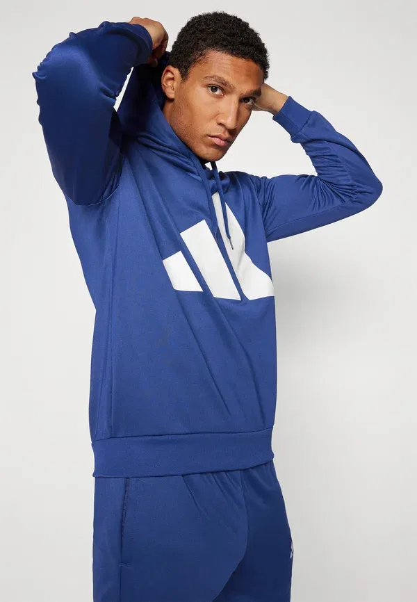 Толстовка с капюшоном Adidas Sportswear Big Logo, темно-синий — фото 4