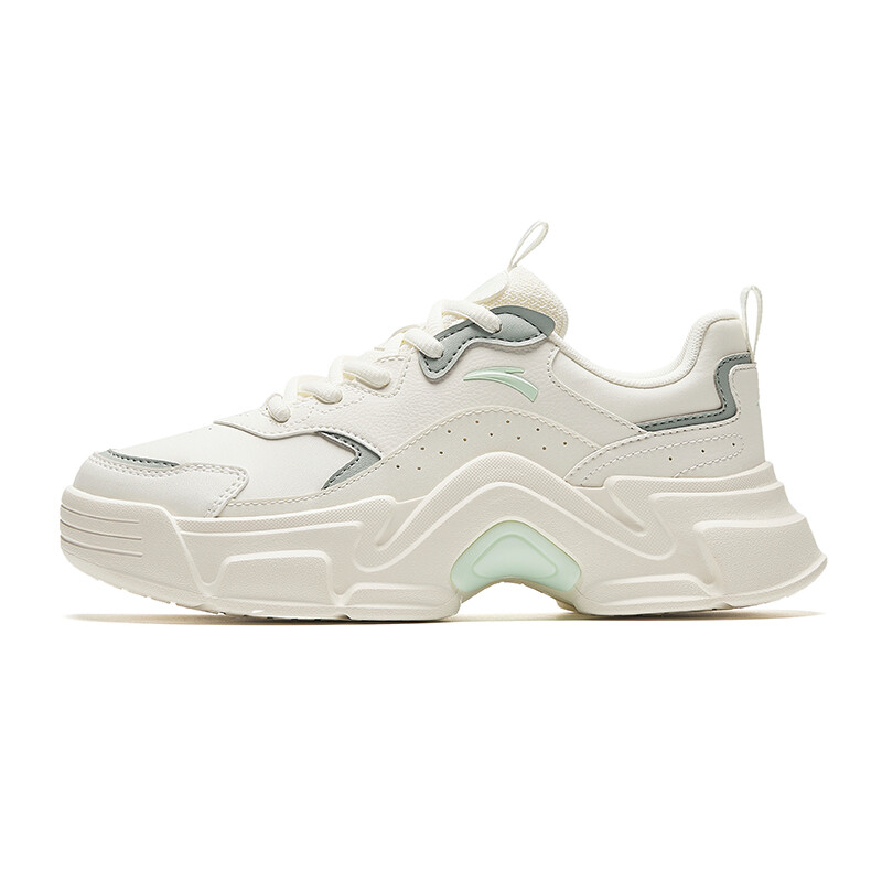 

Кроссовки ANTA Lifestyle Shoes Women's Low-top Ivory White/Wizard Green, слоновая кость/зеленый