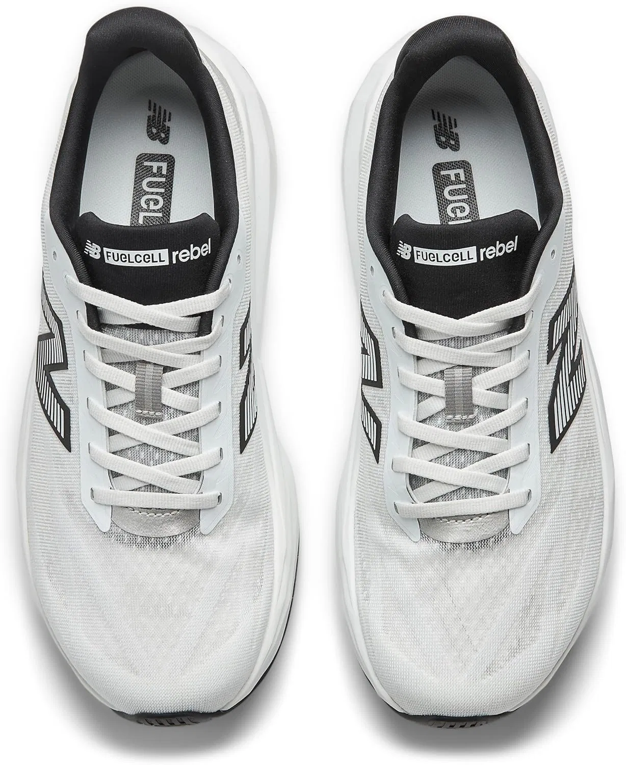 Мужские беговые кроссовки New Balance FuelCell Rebel V5, White Black Silver Metallic — фото 4