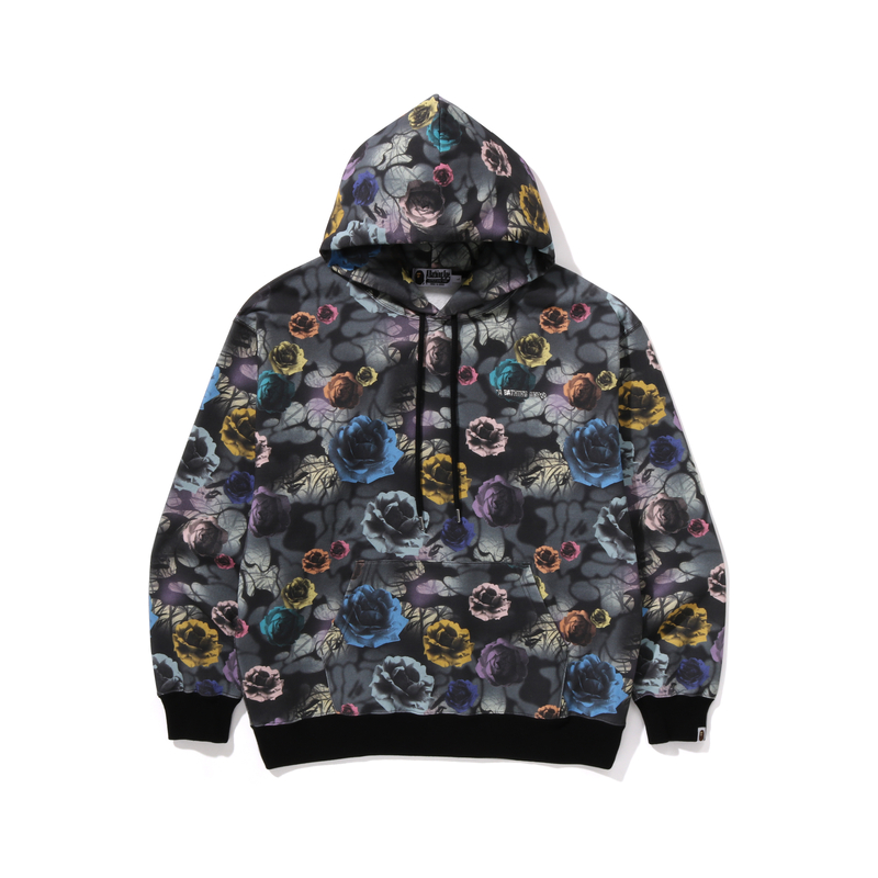 

Толстовка свободного кроя с цветочным камуфляжным узором A BATHING APE, Black BKX