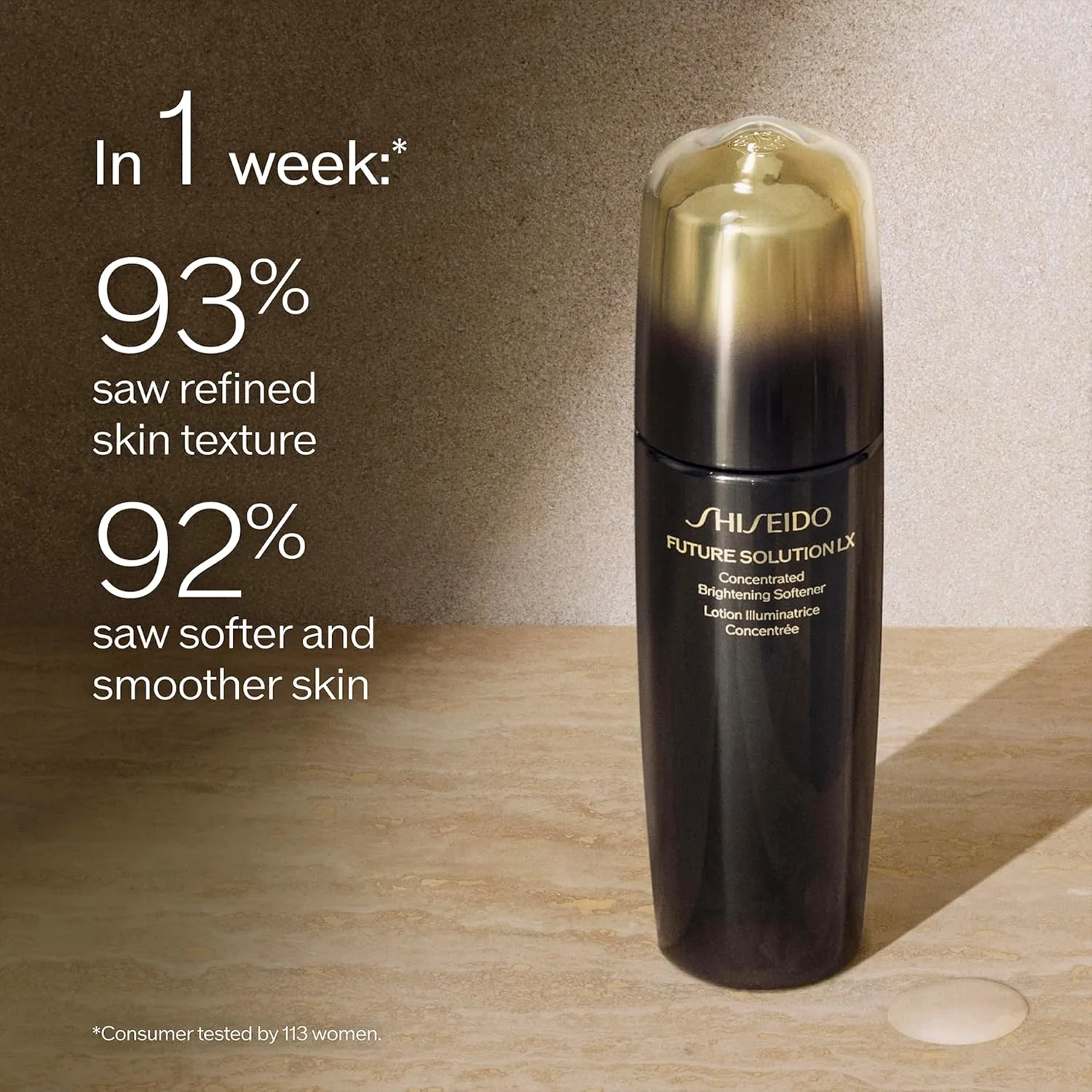 Shiseido Future Solution LX Концентрированный осветляющий смягчающий лосьон для лица - антивозрастной лосьон для лица - разглаживает и осветляет кожу - подходит для всех типов кожи - некомедогенный 170 мл сменный блок — фото 2