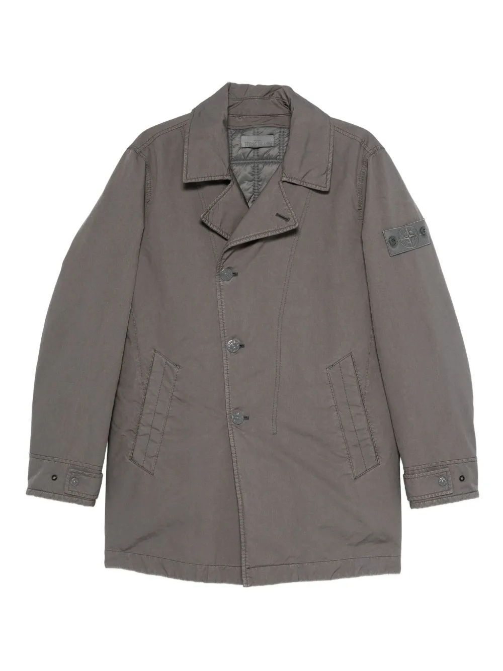 

Пальто с нашивкой Compass Stone Island, серый