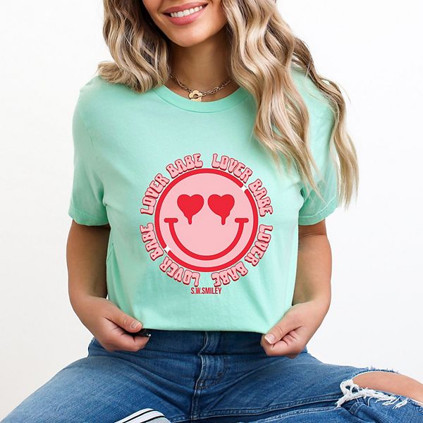 

Футболка с принтом SWSmiley lover babe smiley face Simply Sage Market, Mint, Зеленый, Футболка с принтом SWSmiley lover babe smiley face Simply Sage Market, Mint
