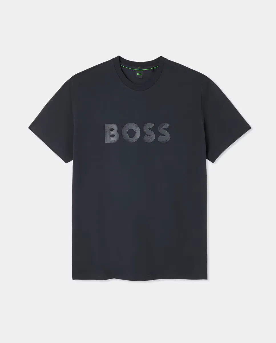 

Мужская футболка с коротким рукавом больших размеров Boss, темно-синий