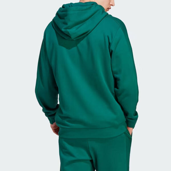 Куртка для отдыха, толстовка из французского трикотажа с застежкой-молнией Adidas, зеленый — фото 3