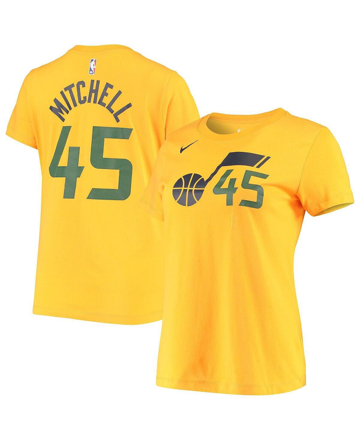 

Женская футболка Donovan Mitchell Gold Utah Jazz 2019/20 City Edition с именем и номером Nike, золотой, Желтый, Женская футболка Donovan Mitchell Gold Utah Jazz 2019/20 City Edition с именем и номером Nike, золотой