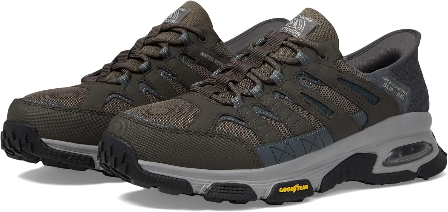 Мужские кроссовки Skechers Skech-air Envoy Emissary Slip-in Trainers, коричневый