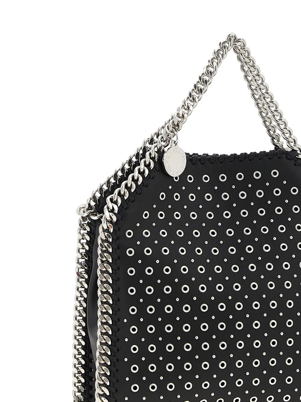 Маленькая сумка-тоут Falabella с заклепками STELLA MCCARTNEY, черный — фото 3