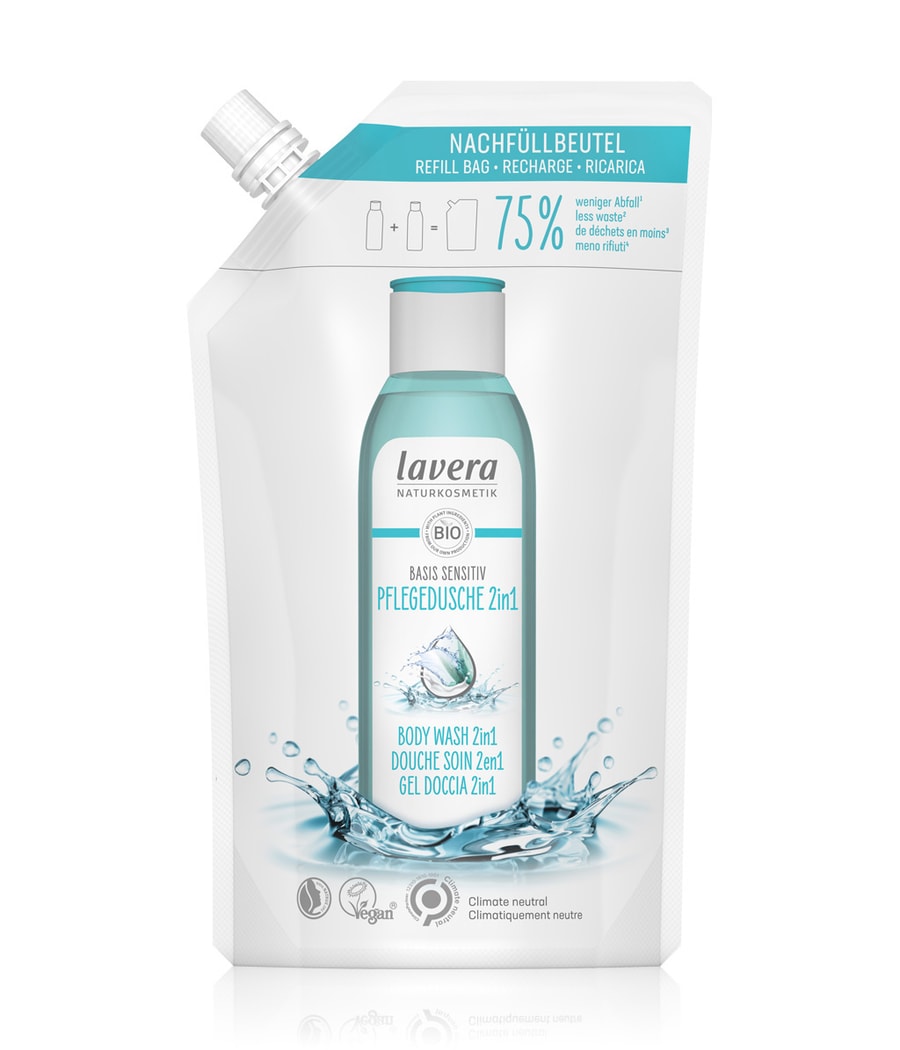 

Гель для душа lavera Nachfüllbeutel basis sensitiv Pflegedusche 2in1, 500 ml