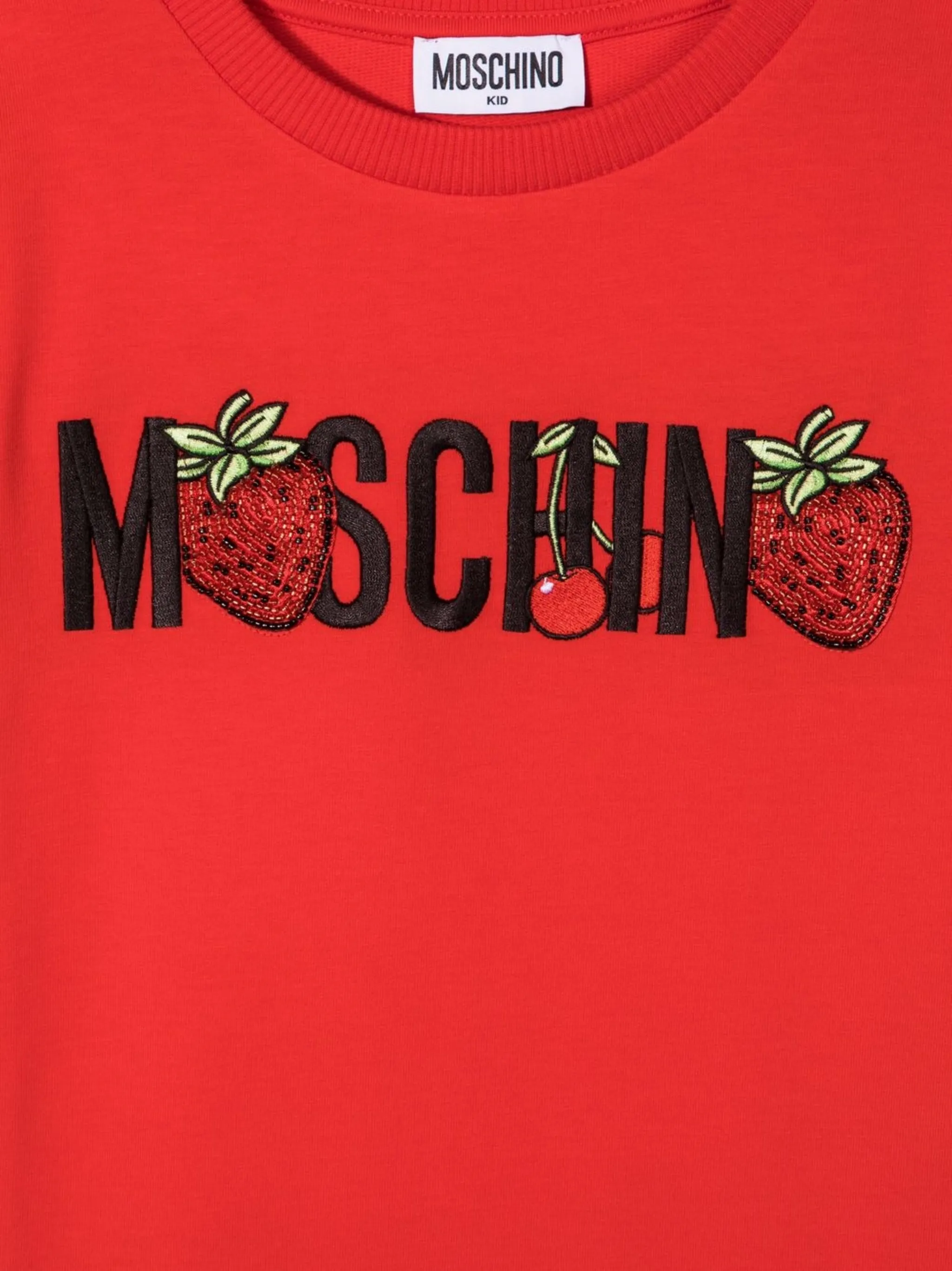 Платье-футболка с логотипом Moschino Kids, красный — фото 3