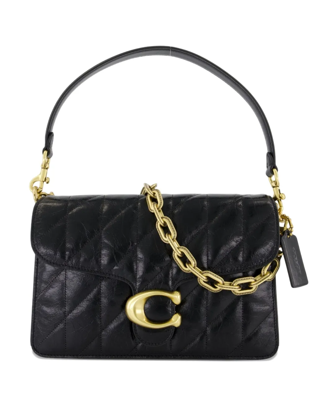 

Сумка через плечо в полоску Coach, черный
