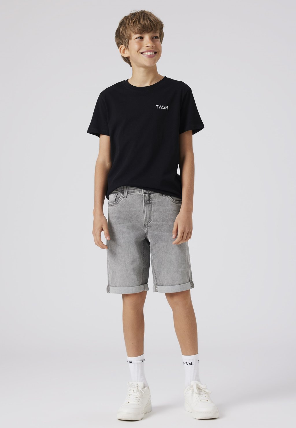 

Джинсовые шорты TWO SOON, цвет Light Grey Denim