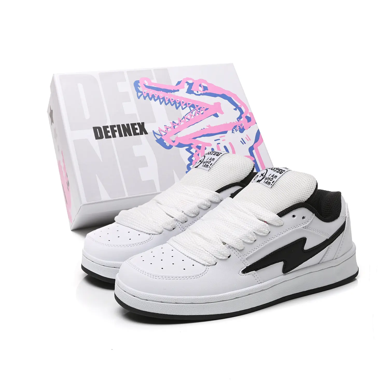

DEFINEX Антискользящие и износостойкие низкие скейтерские кроссовки для увеличения роста унисекс Абрикос/Белый, цвет Apricot/White