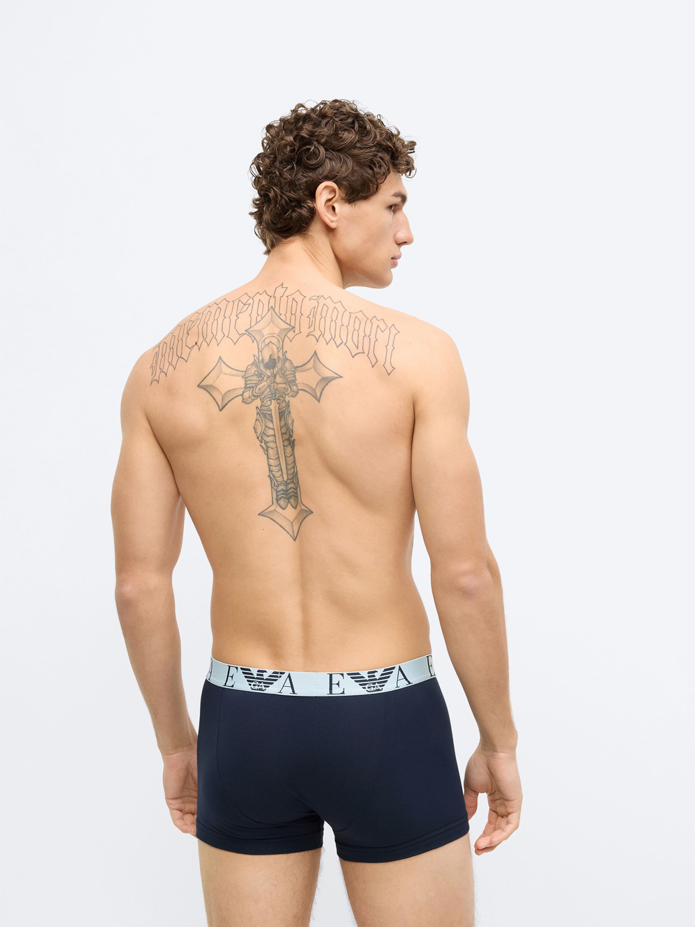 Emporio Armani Боксеры в цвете Navy, Pastel Blue, Light Blue — фото 4