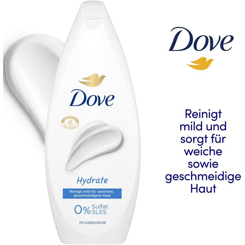 Питательное увлажняющее средство для душа Dove, 250 ml — фото 4