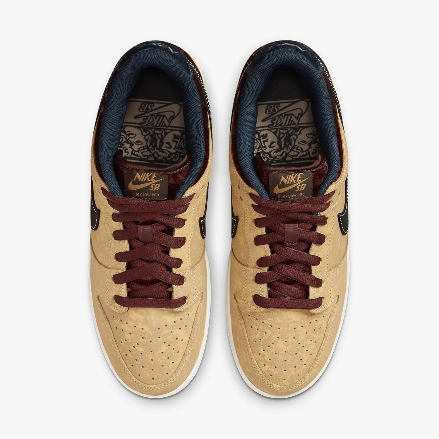 Кроссовки мужские Nike SB Dunk Low Pro, цвет Celestial Gold/Dark Team Red/Armory Navy/Black — фото 4